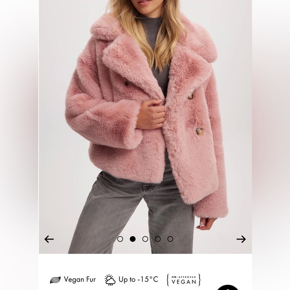 Noize faux fur lilac coat - Picture 10 of 10